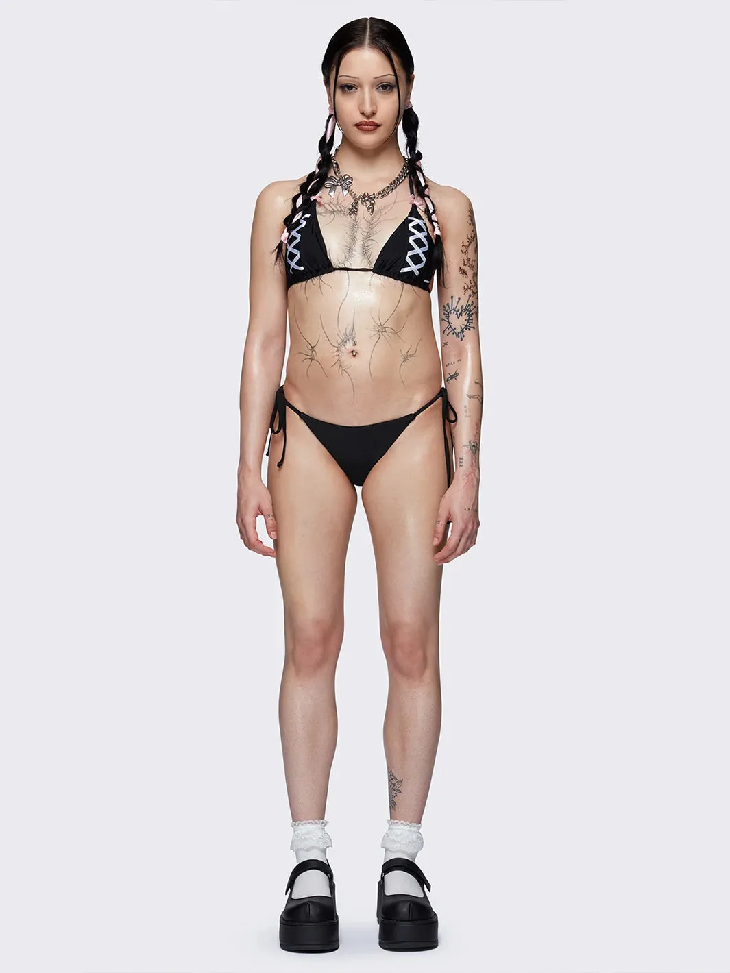 PAMI BOWS TRIANGLE BIKINI TOP
