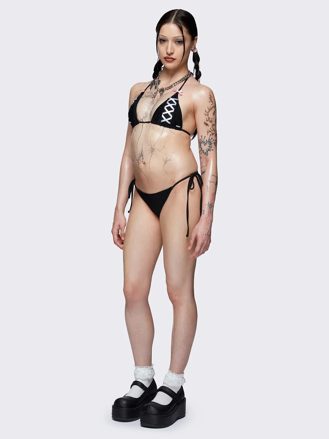 PAMI BOWS TRIANGLE BIKINI TOP