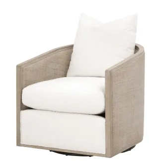 Pebble Beach Rattan Cane Swivel Chair