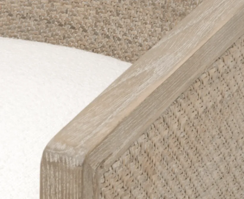 Pebble Beach Rattan Cane Swivel Chair