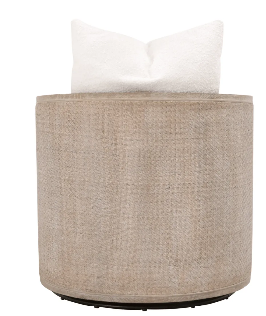 Pebble Beach Rattan Cane Swivel Chair