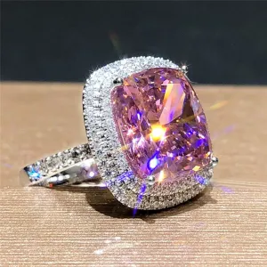Personality Big Cubic Zirconia Wedding Ring