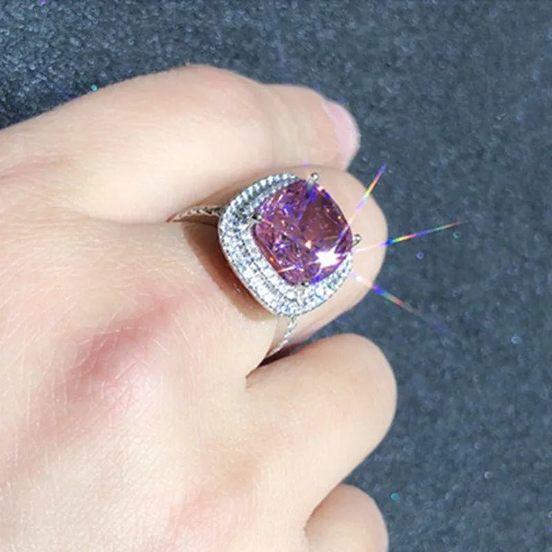 Personality Big Cubic Zirconia Wedding Ring