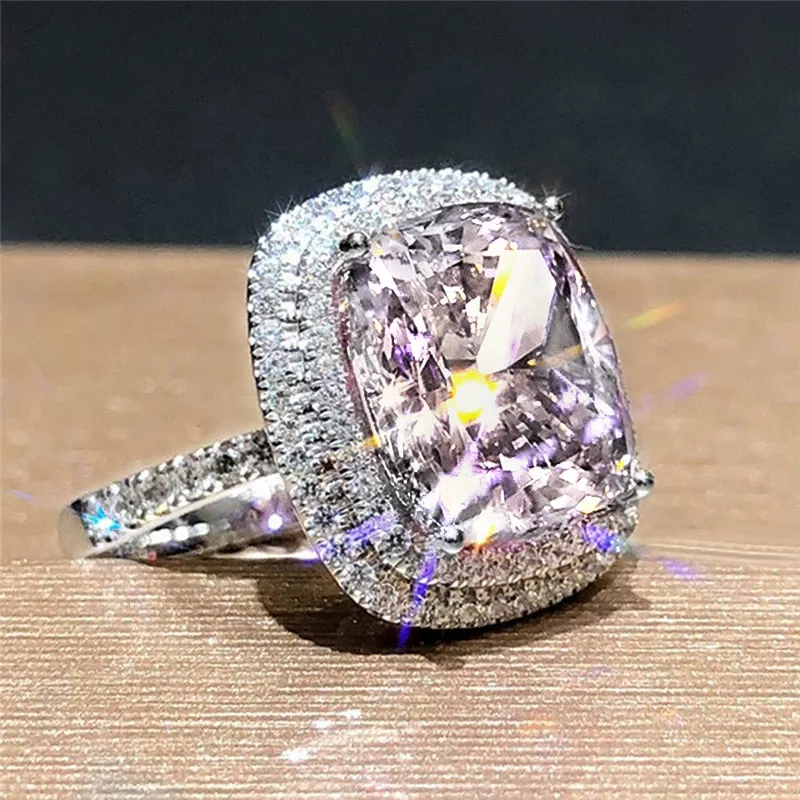 Personality Big Cubic Zirconia Wedding Ring