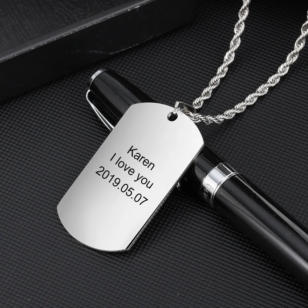 Personalized Stainless Steel Photo Necklace