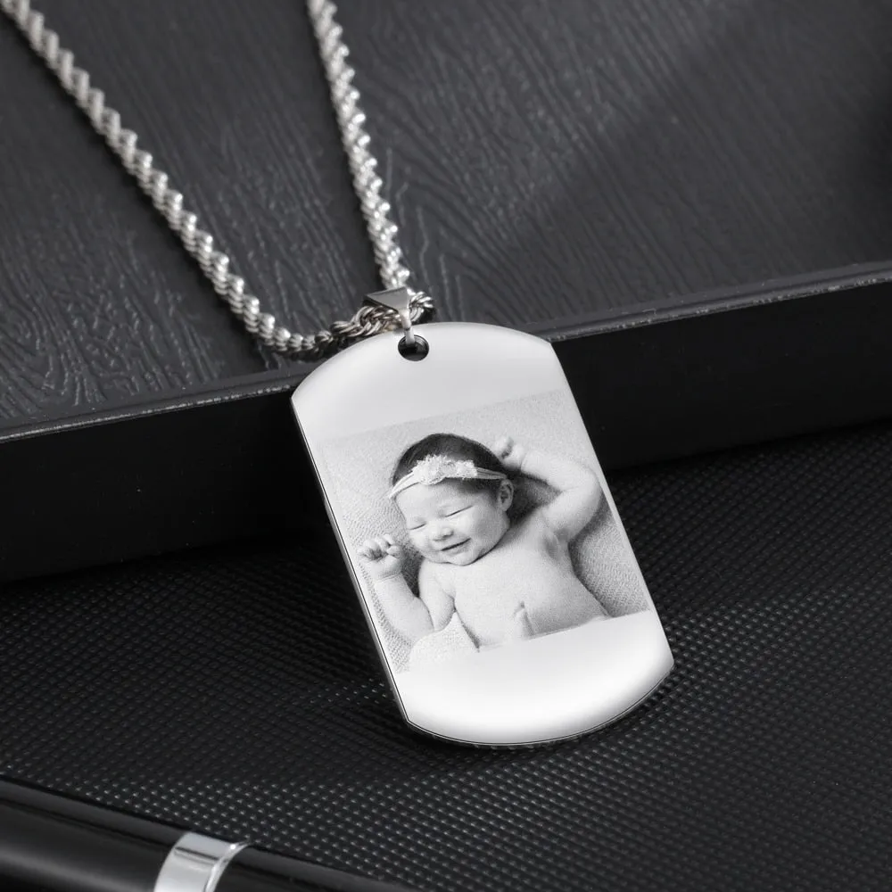Personalized Stainless Steel Photo Necklace