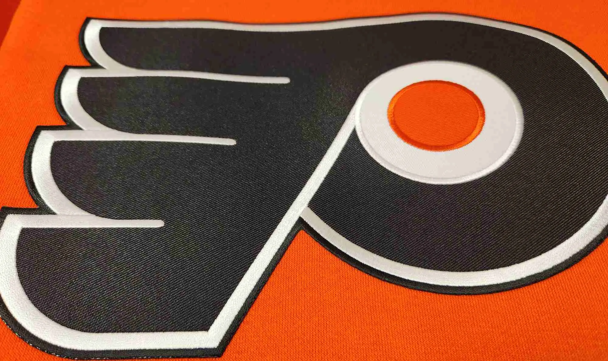 Philadelphia Flyers Embroidered Crest Hoodie Orange