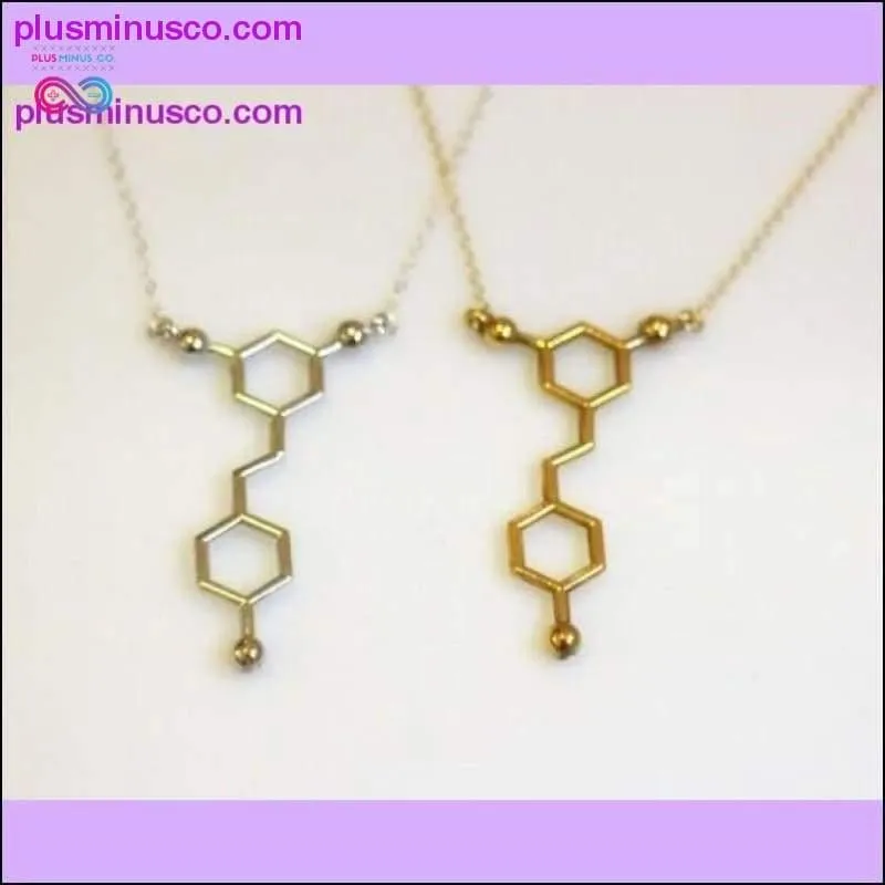 PlusMinus Resveratrol Red Wine Molecular Formula Necklace