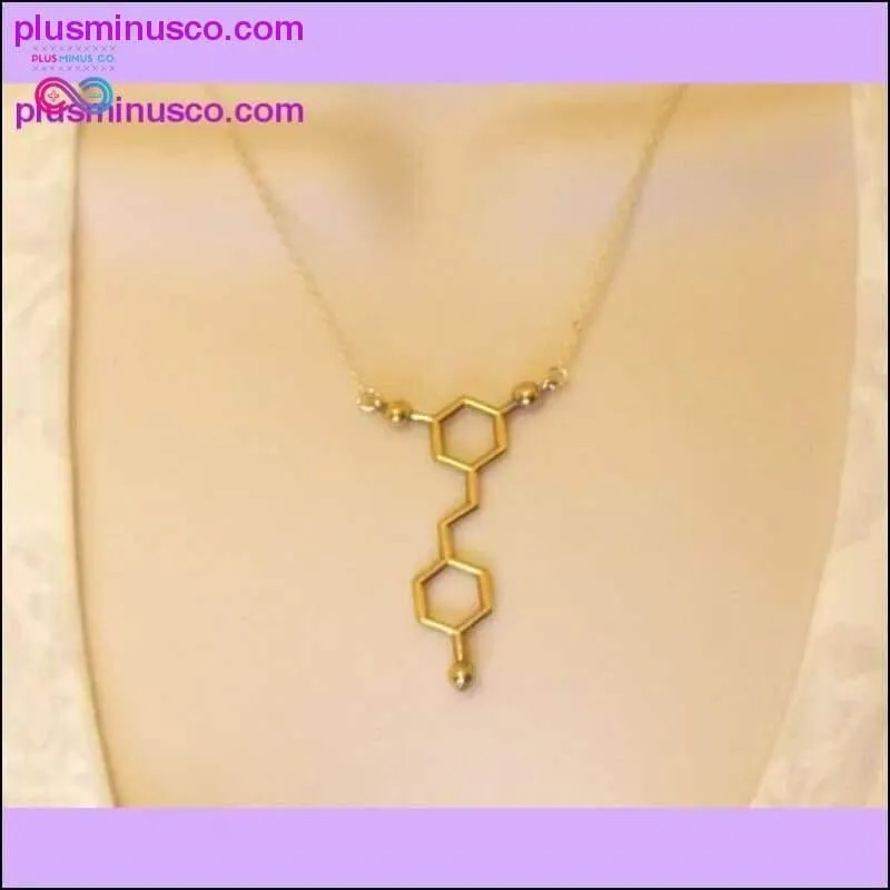 PlusMinus Resveratrol Red Wine Molecular Formula Necklace