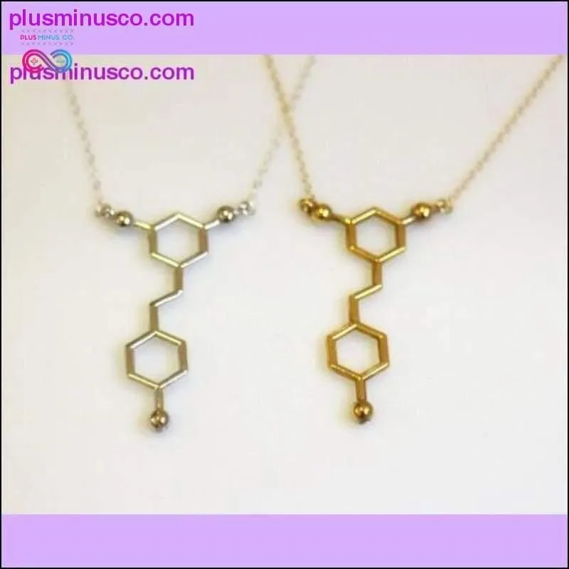 PlusMinus Resveratrol Red Wine Molecular Formula Necklace