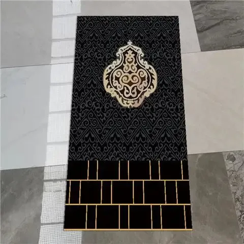 Prayer Carpet Muslim Blanket Eid Islam Non Slip Rug Islamism Worship Home Decoration 3D
