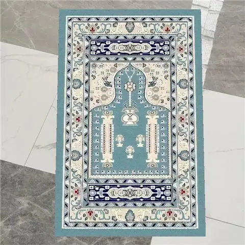 Prayer Carpet Muslim Blanket Eid Islam Non Slip Rug Islamism Worship Home Decoration 3D