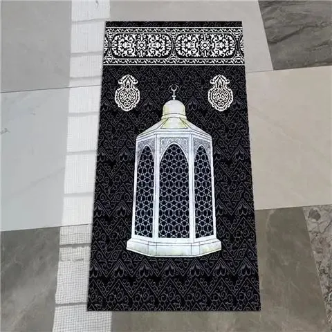 Prayer Carpet Muslim Blanket Eid Islam Non Slip Rug Islamism Worship Home Decoration 3D
