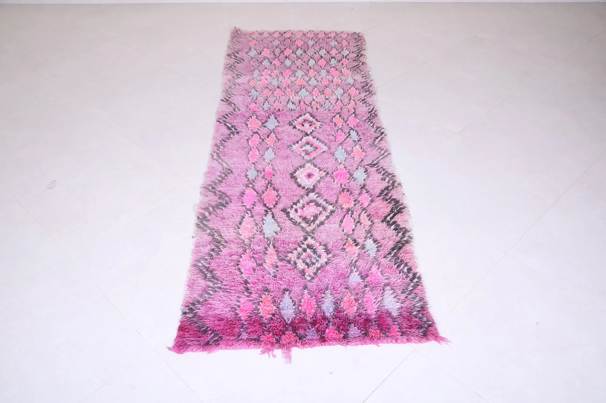Purple Moroccan Runner Rug 2.8 X 8.5 Feet