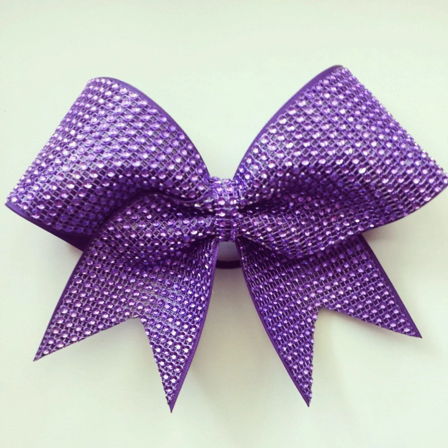 Purple Rhinestones Bow