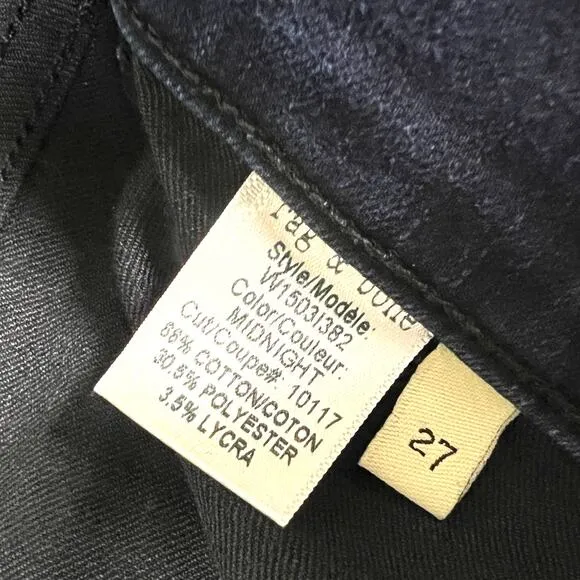 Rag &amp; Bone Jean Jeggings Midnight Dark Wash Blue Denim Legging Zip Fly Womens 27