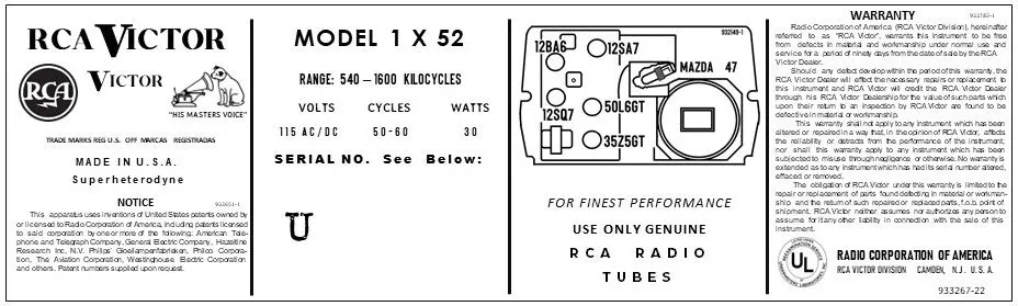 RCA-1X52-CH-1104