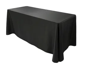 RECTANGULAR POLY LINEN | 90” x 156” - BLACK