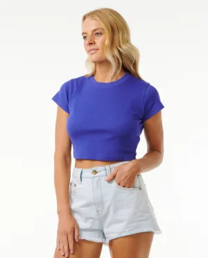 RIP CURL CLASSIC RIBBED TEE - WILD BERRY