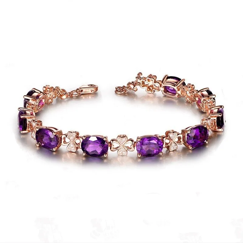 Romantic Heart Shaped Crystal Jewelry Sets Necklace Rings  Bracelet Earrings