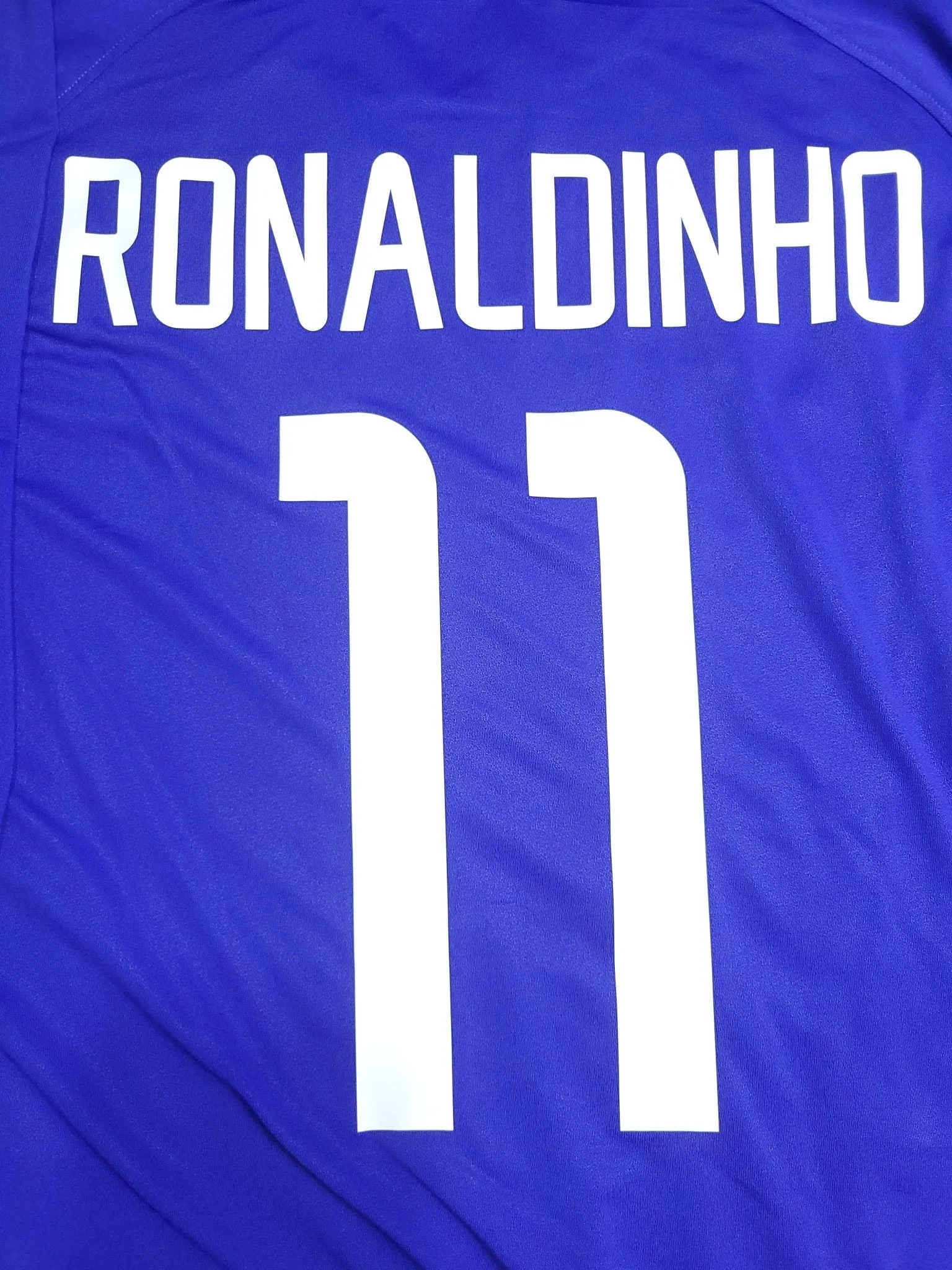 Ronaldinho Brazil 2002 WORLD CUP Away Soccer Jersey Shirt XL
