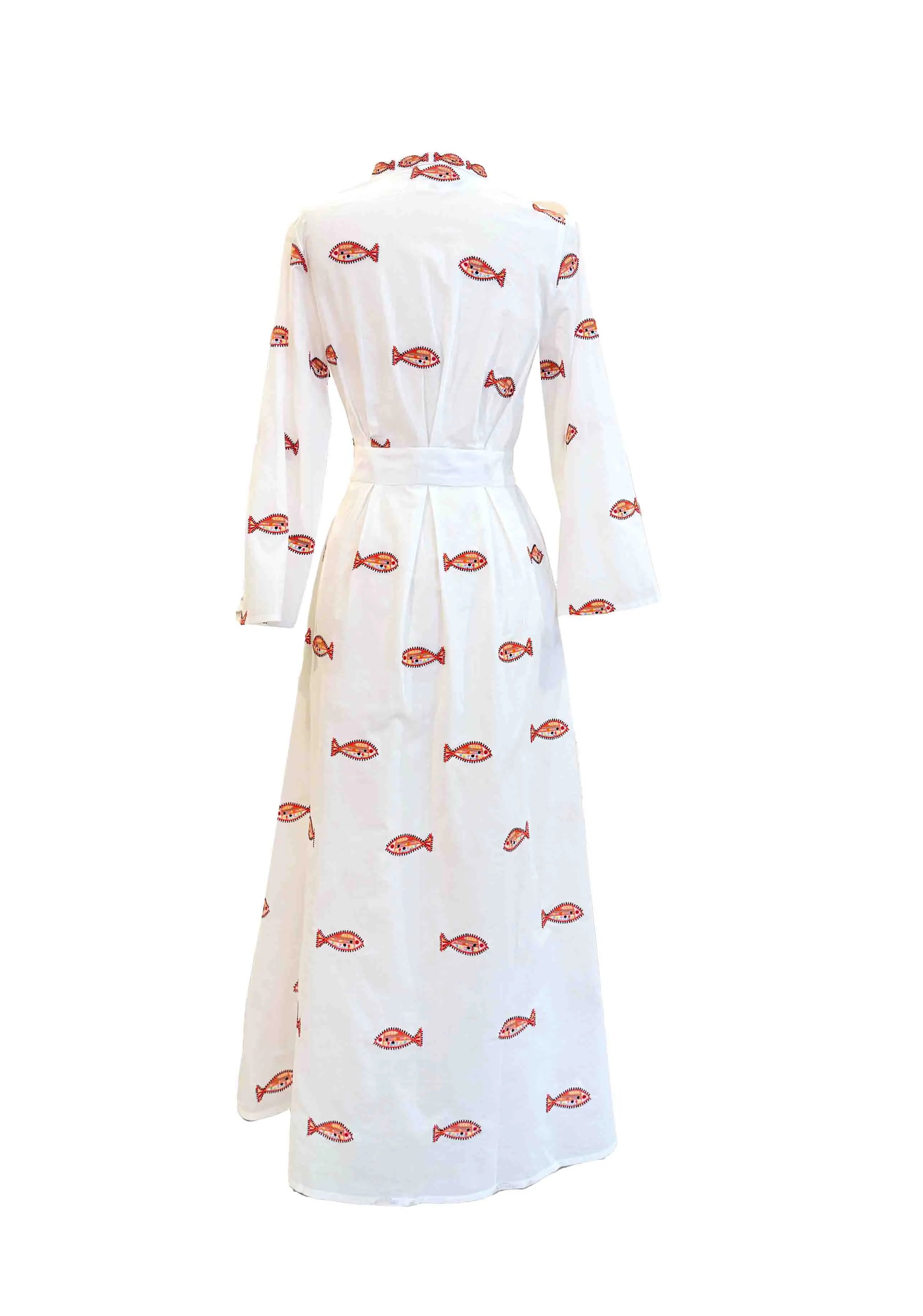 School of Fish Embroidered Dress