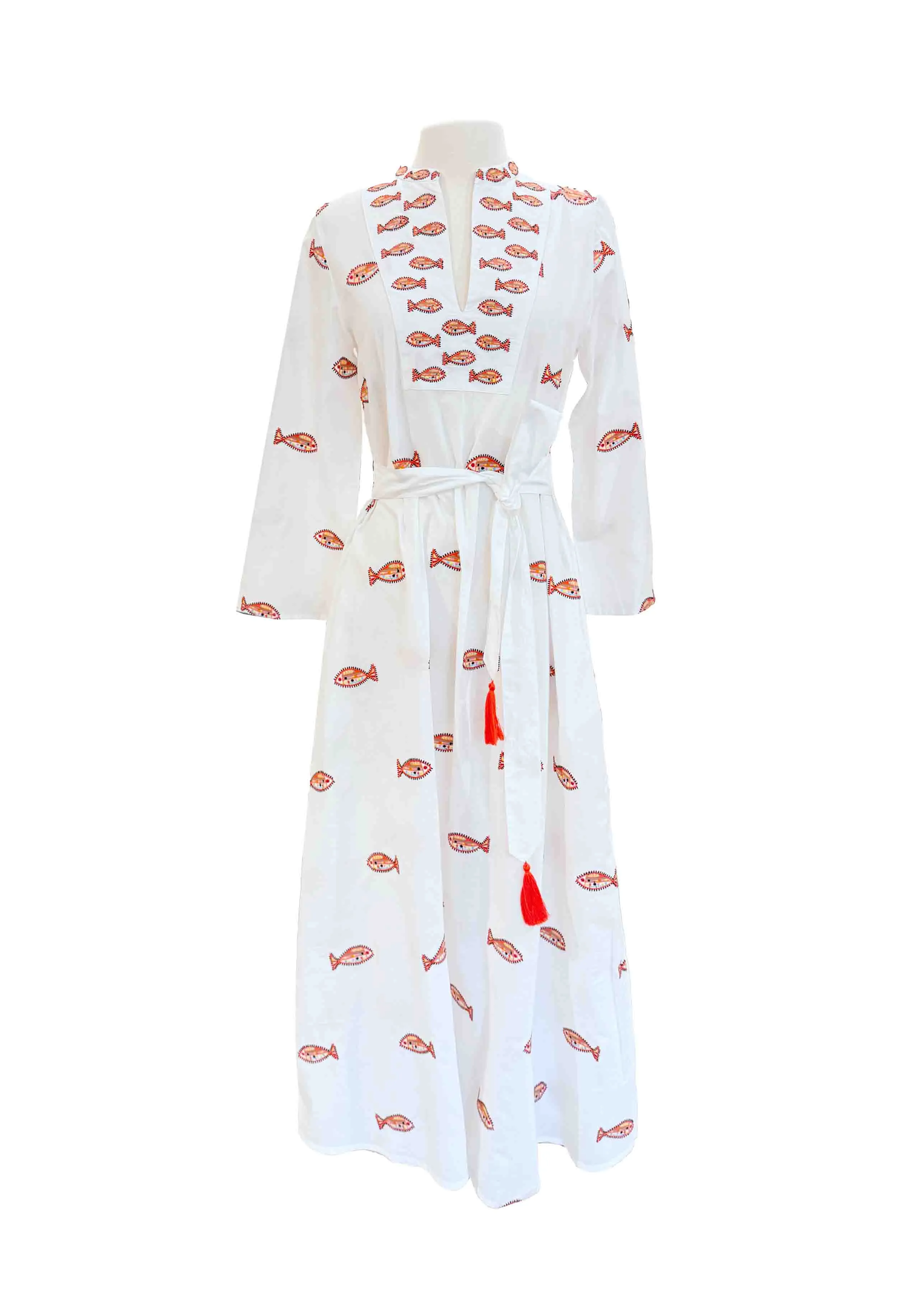 School of Fish Embroidered Dress