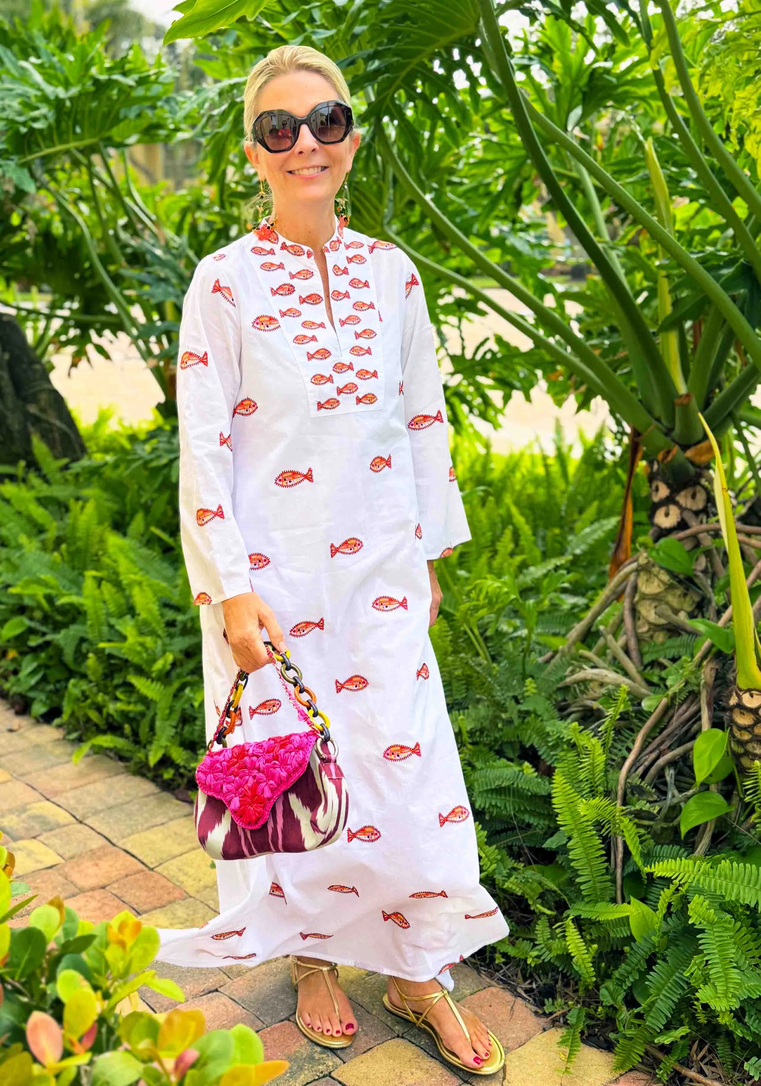 School of Fish Embroidered Dress
