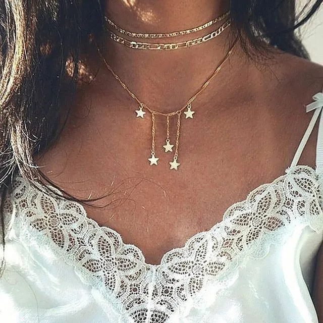 Sequins Necklace For Women Multiple Styles