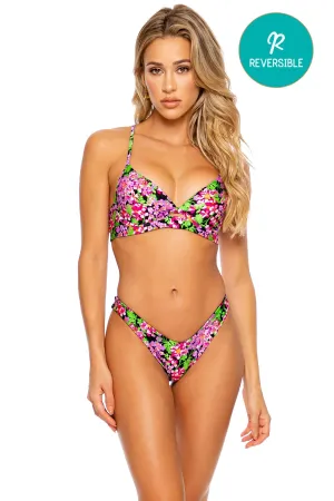 SEXY SEÑORITA - Underwire Top & High Leg Bottom • Pink Black