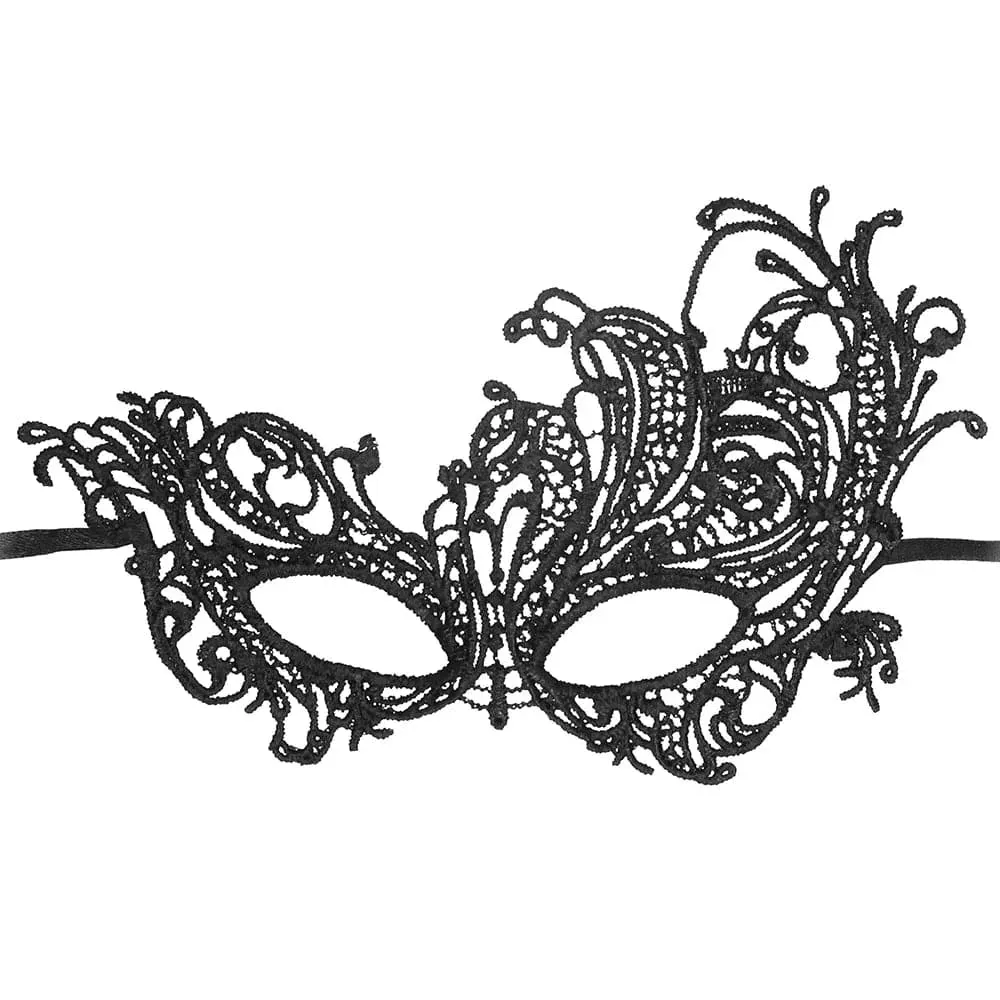 Shots Toys Black & White Royal Lace Eye Mask