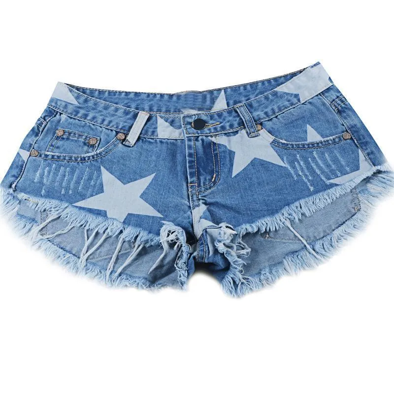 Shredded Star Denim Shorts