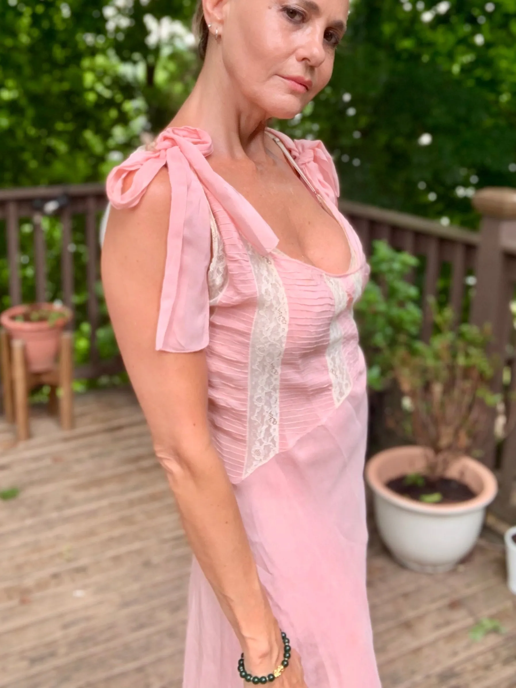 Silk Bridal Nightgown - 40s - 40AC