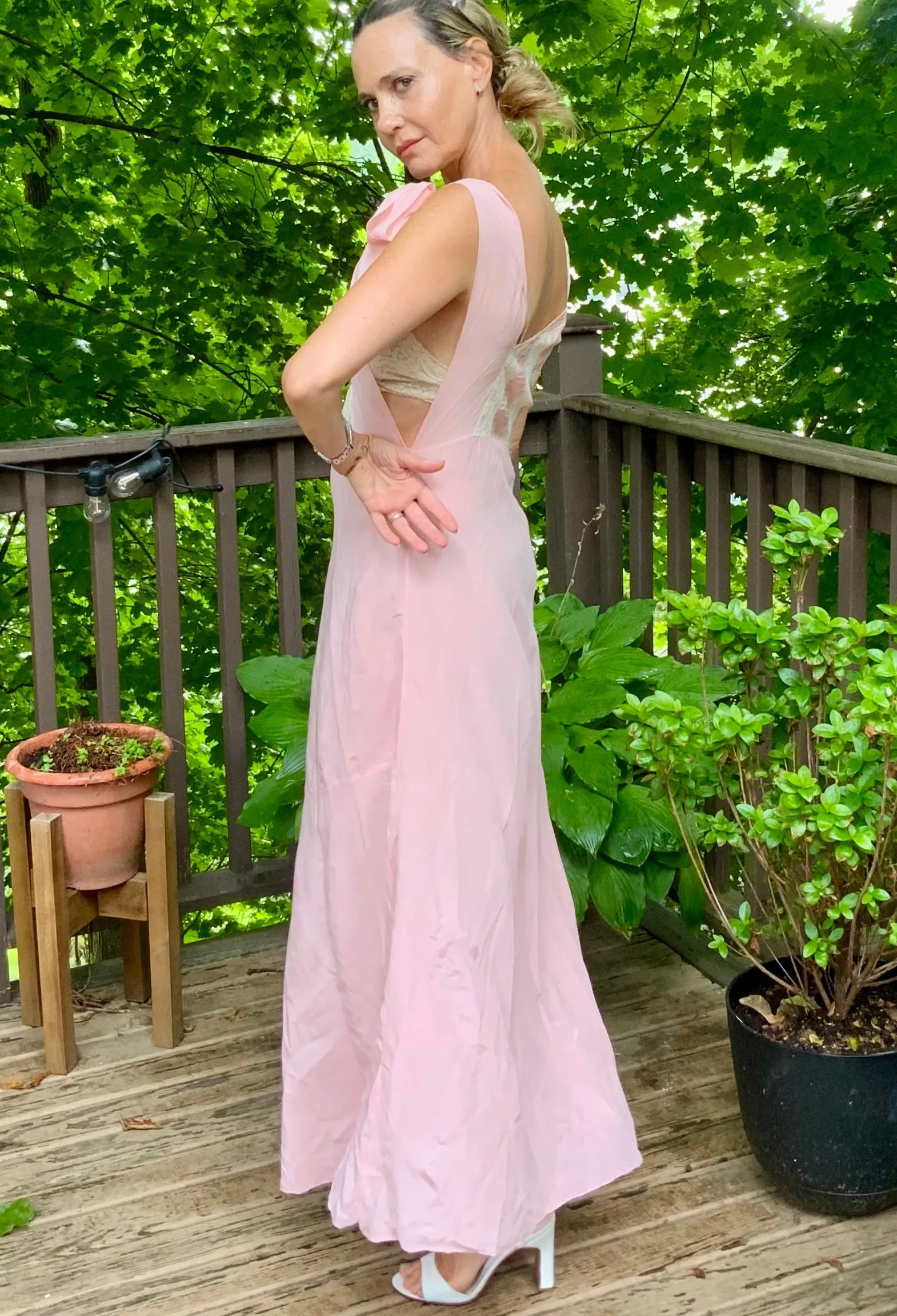 Silk Bridal Nightgown - 40s - 40AC