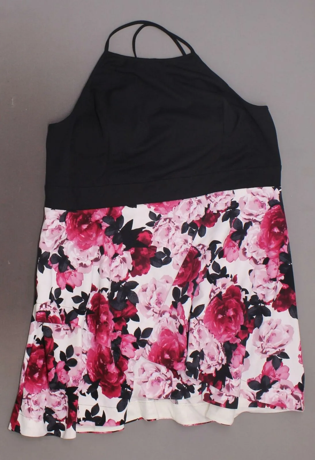 Speechless Trendy Plus Size Solid and Floral Print Dress