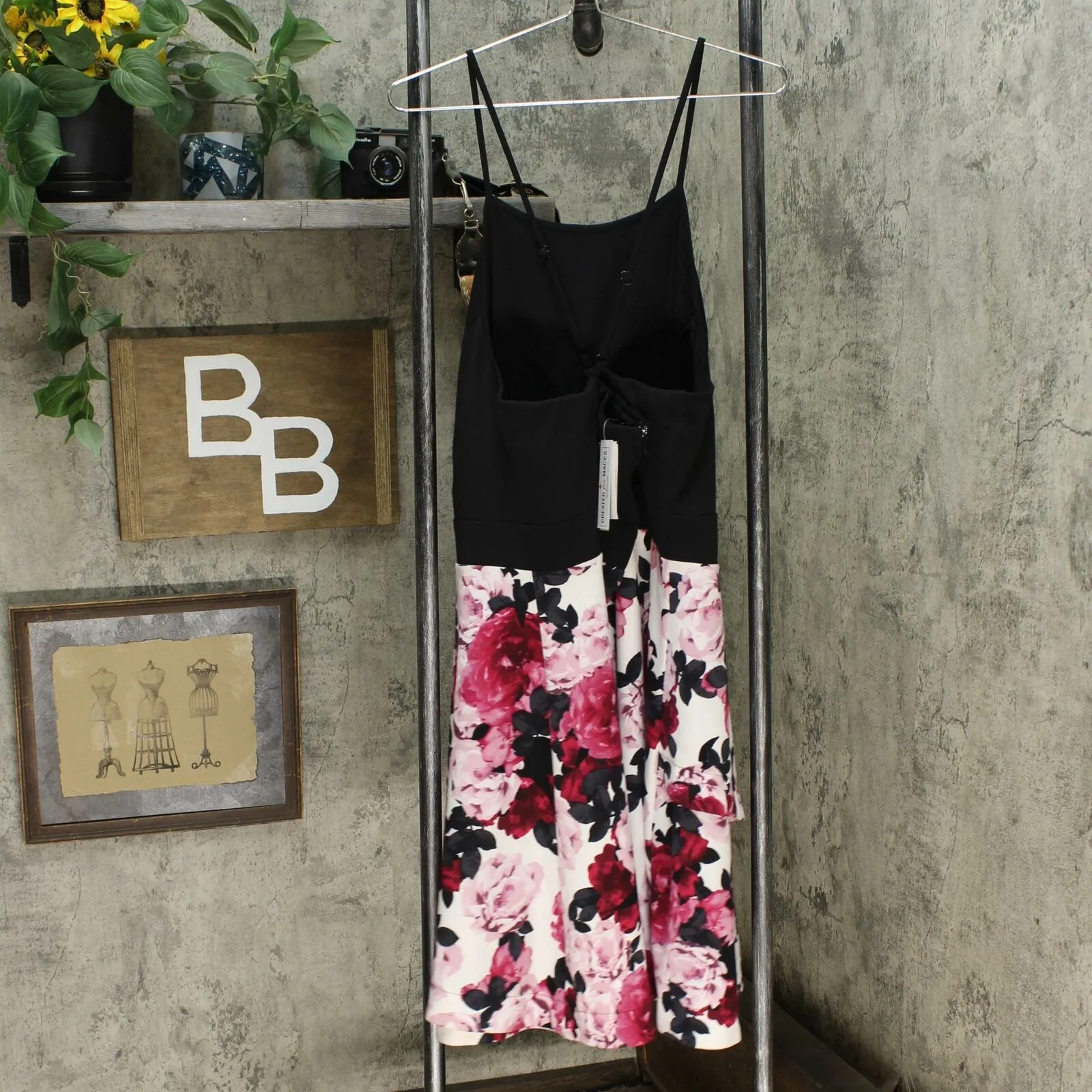 Speechless Trendy Plus Size Solid and Floral Print Dress