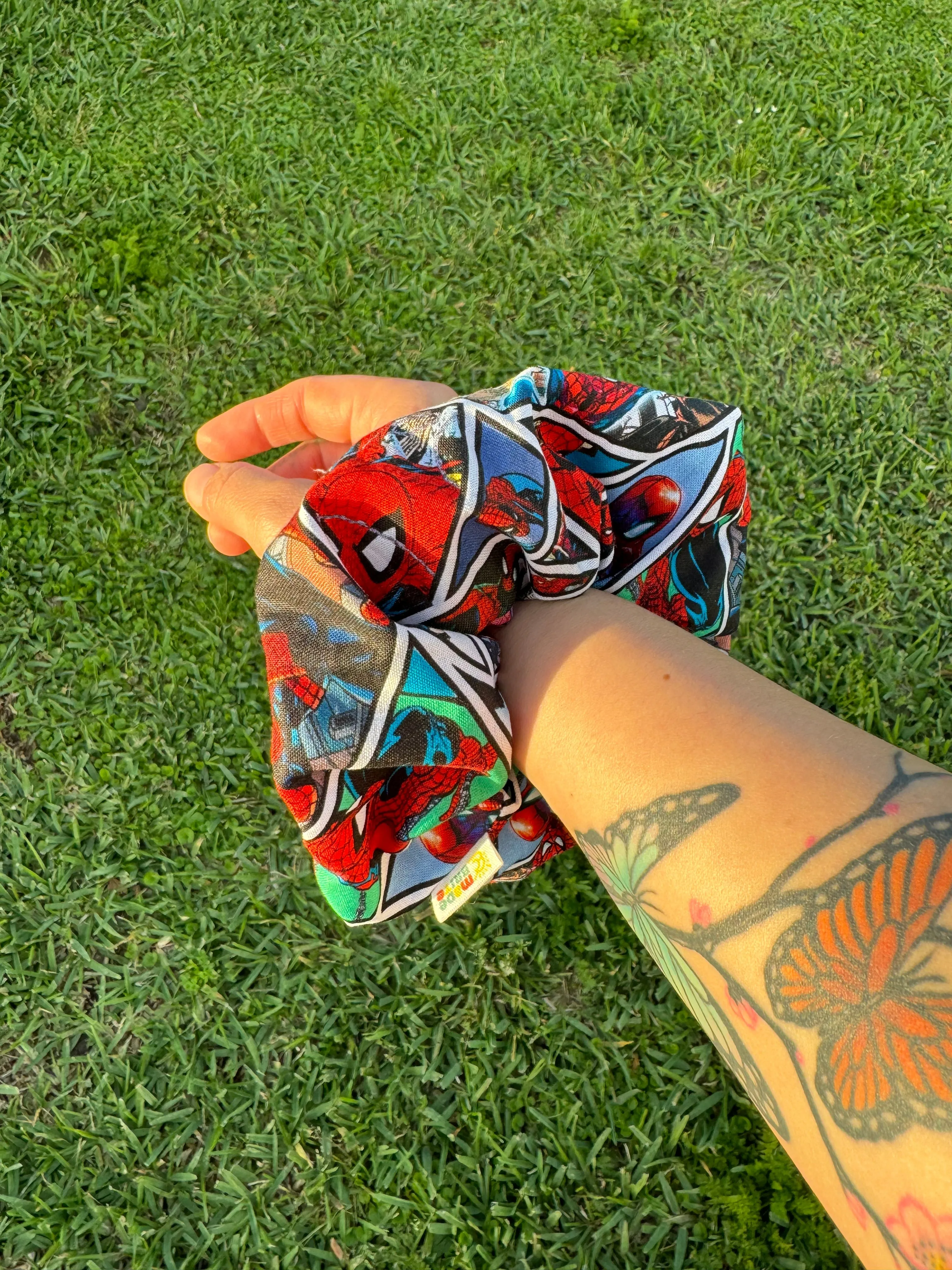 Spiderman Scrunchie Spider-man Hair Tie Ponytail Hair Accessory