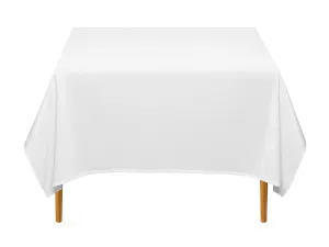 SQUARE POLY LINENS | 85" x 85" - WHITE