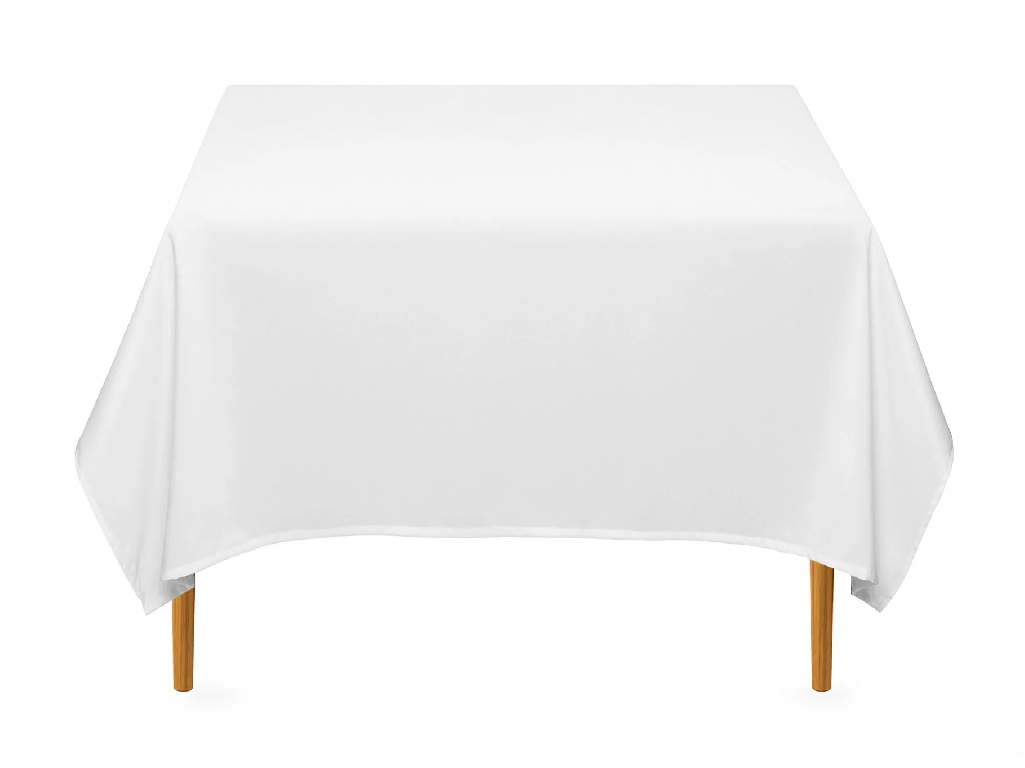SQUARE POLY LINENS | 85" x 85" - WHITE