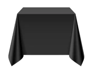 SQUARE POLY LINENS | 90" x 90" - BLACK