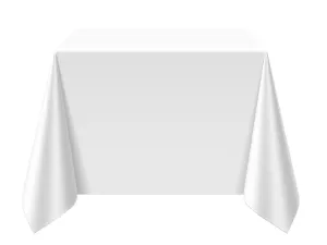SQUARE POLY LINENS | 90" x 90" - WHITE