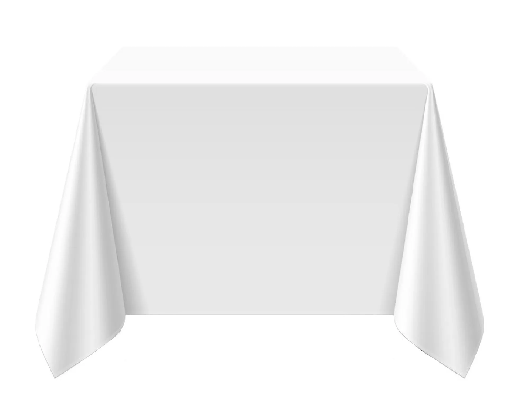 SQUARE POLY LINENS | 90" x 90" - WHITE