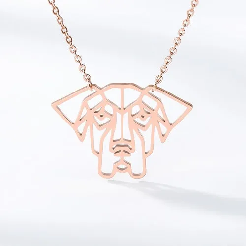 Stainless Steel Origami Tree Koala Dog Bat Pendant