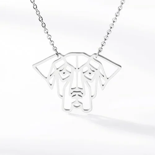 Stainless Steel Origami Tree Koala Dog Bat Pendant
