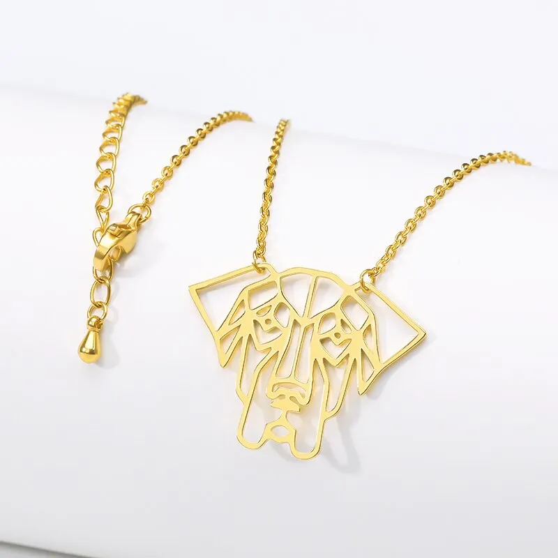 Stainless Steel Origami Tree Koala Dog Bat Pendant