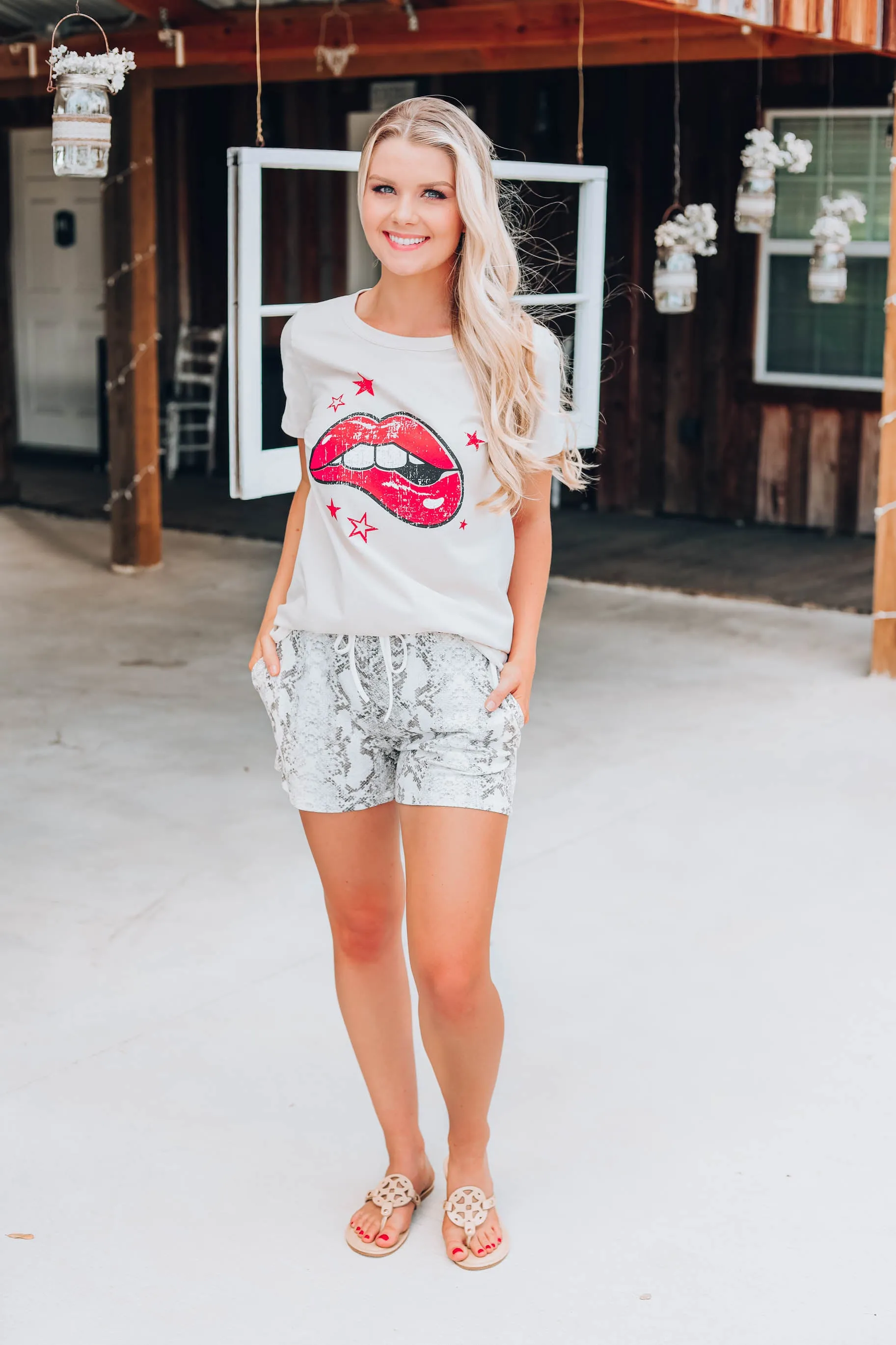 Stone Red Lippy Graphic Tee