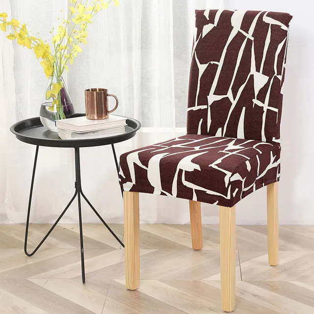 Stretch Printed Design Dining Chair Cover - 24 Color