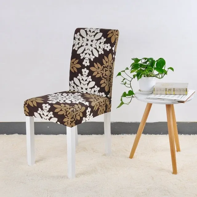 Stretch Printed Design Dining Chair Cover - 24 Color