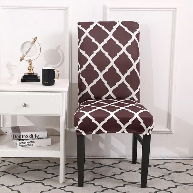 Stretch Printed Design Dining Chair Cover - 24 Color