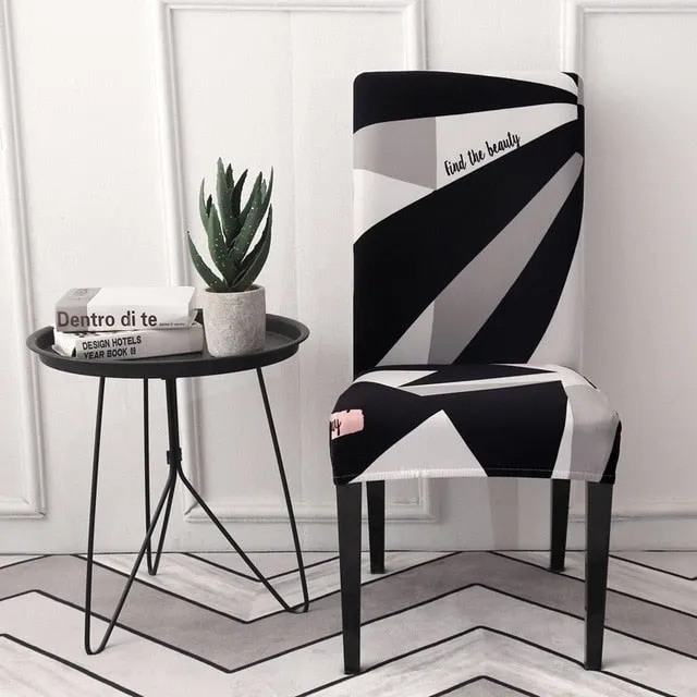 Stretch Printed Design Dining Chair Cover - 24 Color